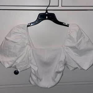 ZARA puff sleeve crop top
